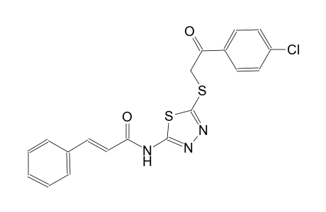 (2E)-N-(5-{[2-(4-chlorophenyl)-2-oxoethyl]sulfanyl}-1,3,4-thiadiazol-2-yl)-3-phenyl-2-propenamide