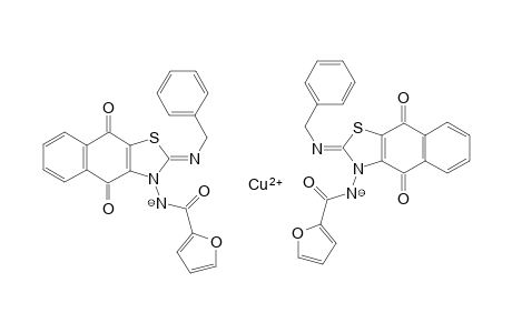 Bis[((Z)-N-(2-benzylimino)-4,9-dioxonaphtho[2,3-d]thiazol-3(2H,4H,9H)-yl)-furan-2-carboxamido(1-)-N,N,N]copper(II)