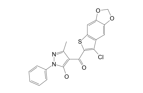 (7-CHLOROTHIENO-[2,3-F]-[1,3]-BENZODIOXOL-6-YL)-(5-HYDROXY-3-METHYL-1-PHENYL-1H-PYRAZOL-4-YL)-METHANONE