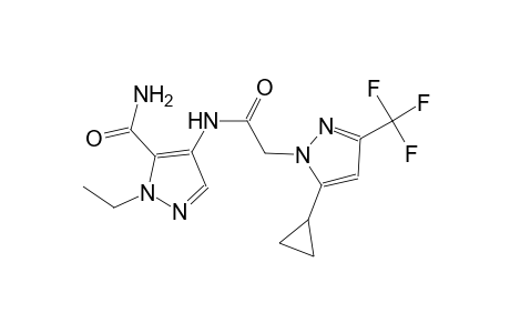 4-({[5-cyclopropyl-3-(trifluoromethyl)-1H-pyrazol-1-yl]acetyl}amino)-1-ethyl-1H-pyrazole-5-carboxamide