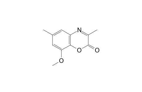 2H-1,4-benzoxazin-2-one, 8-methoxy-3,6-dimethyl-
