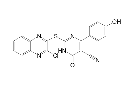 2-(3-Chloroquinoxalin-2-ylthio)-4-(4-hydroxyphenyl)-6-oxo-1,6-dihydropyrimidine-5-carbonitrile