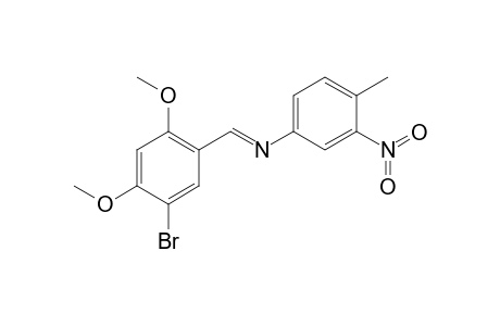 Benzene, 1,3-dimethoxy-4-(4-methyl-3-nitrophenyliminomethyl)-6-bromo-
