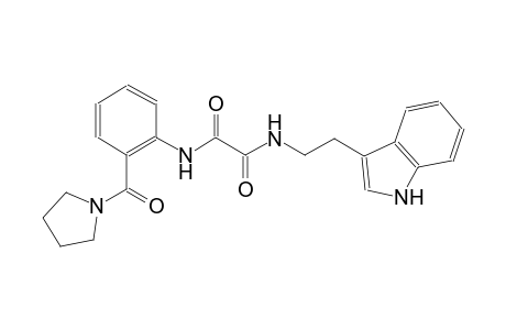 ethanediamide, N~1~-[2-(1H-indol-3-yl)ethyl]-N~2~-[2-(1-pyrrolidinylcarbonyl)phenyl]-