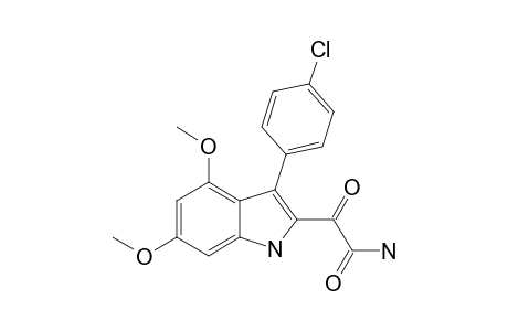 2-[3'-(4''-CHLOROPHENYL)-4',6'-DIMETHOXYINDOL-2'-YL]-GLYOXYLAMIDE