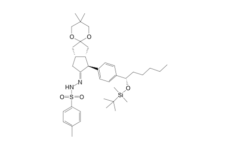 N-{(3'aS,4'R,6'aR)-4'-[4-(S)-1'-(<t-Butyldimethylsilyl>oxyhexyl)phenyl]-1',6'a',6',3'a-tetrahydro-5,5-dimethylspiro[1,3-dioxane-2,2'-(1'H)-pentalen])-5'-ylidene}-N'-(p-toluenesulfonyl)-hydrazine