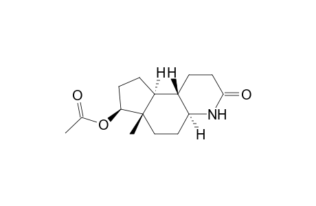 (+)-1,2,4,4a.alpha.,5,6,6a,7,8,9,9a.alpha.,9b.beta.-Dodecahydro-7.beta.-(acetyloxy)-6a.beta.-methyl-(3H)-cyclopenta[f]quinoline-3-one