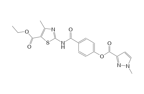 5-thiazolecarboxylic acid, 4-methyl-2-[[4-[[(1-methyl-1H-pyrazol-3-yl)carbonyl]oxy]benzoyl]amino]-, ethyl ester