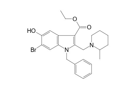 1-Benzyl-6-bromo-5-hydroxy-2-[(2-methylpiperidino)methyl]indole-3-carboxylic acid ethyl ester