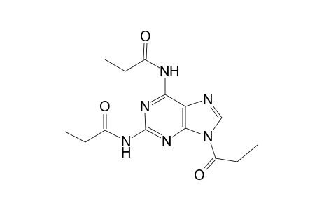 N-[9-Propionyl-2-(propionylamino)-9H-purin-6-yl]propanamide