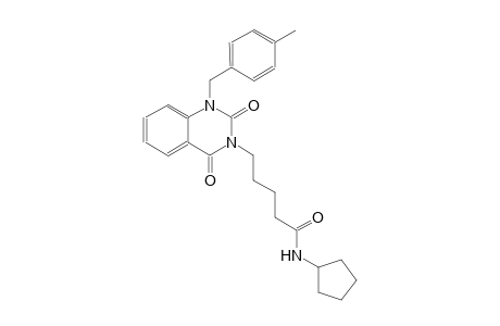 N-cyclopentyl-5-(1-(4-methylbenzyl)-2,4-dioxo-1,4-dihydro-3(2H)-quinazolinyl)pentanamide