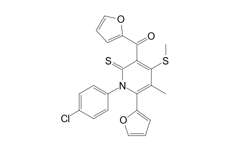 [1-(4-chlorophenyl)-6-(2-furanyl)-5-methyl-4-(methylthio)-2-sulfanylidene-3-pyridinyl]-(2-furanyl)methanone