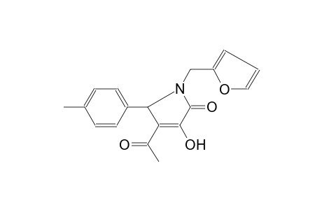 Pyrrol-2(5H)-one, 4-acetyl-1-(2-furfuryl)-3-hydroxy-5-(4-methylphenyl)-