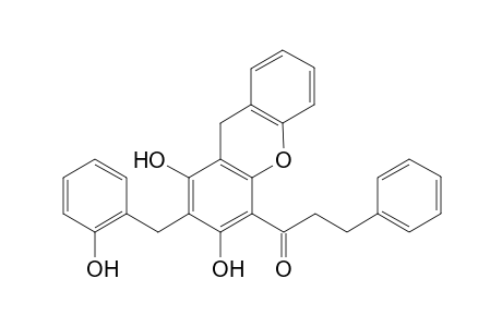 Isochamuvaritin [1,3-Dihydroxy-2-[(2-hydroxyphenyl)methyl]-9H-xanthen-4-yl]-3-phenyl-1-propanone]
