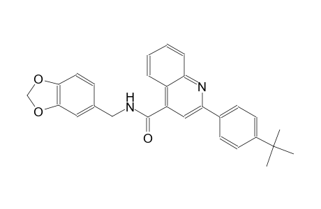 N-(1,3-benzodioxol-5-ylmethyl)-2-(4-tert-butylphenyl)-4-quinolinecarboxamide