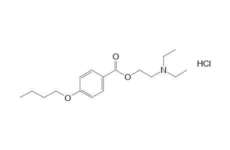 p-butoxybenzoic acid, diethylaminoethyl ester, hydrochloride