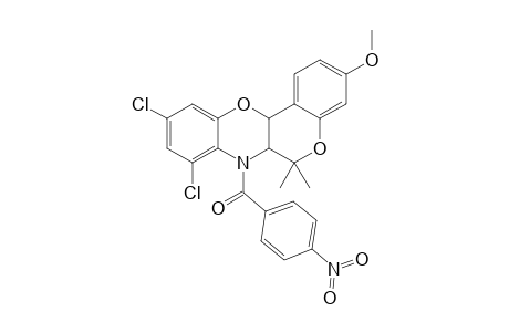 8,10-Dichloro-6a,12a-dihydro-3-methoxy-6,6-dimethyl-7-(4-nitrobenzoyl)-6H,7H-[1]-benzopyrano-[4,3-B]-[1,4]-benzoxazine
