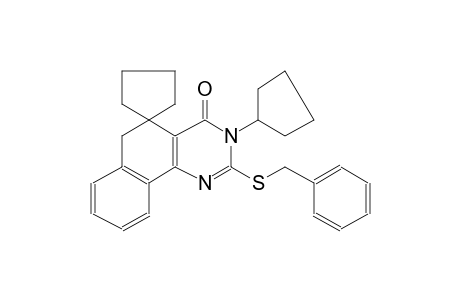 2-(benzylthio)-3-cyclopentyl-3H-spiro[benzo[h]quinazoline-5,1'-cyclopentan]-4(6H)-one