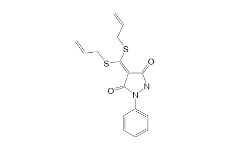 4-BIS-(ALLYLTHIO)-METHYLENE-1-PHENYL-3,5-DIOXO-PYRAZOLIDINE