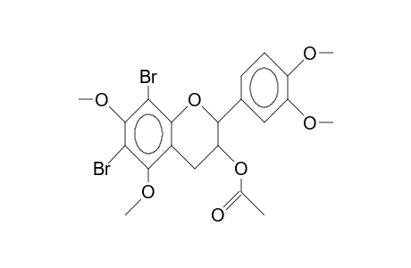 3-O-Acetyl-6,8-dibromo-3',4',5,7-tetra-O-methyl-catechin