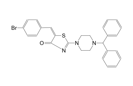 (5E)-2-(4-benzhydryl-1-piperazinyl)-5-(4-bromobenzylidene)-1,3-thiazol-4(5H)-one