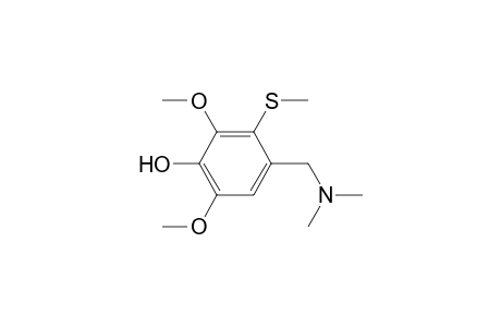 4-[(dimethylamino)methyl]-2,6-dimethoxy-3-(methylthio)phenol
