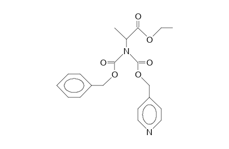 N-Benzyloxycarbonyl-N-(4-pyridyl-methoxycarbonyl)-alanine ethyl ester