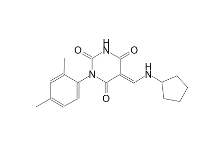 (5E)-5-[(cyclopentylamino)methylene]-1-(2,4-dimethylphenyl)-2,4,6(1H,3H,5H)-pyrimidinetrione