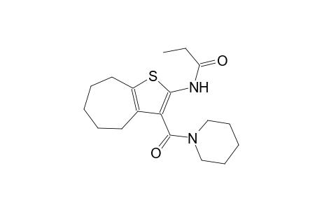 N-[3-(1-piperidinylcarbonyl)-5,6,7,8-tetrahydro-4H-cyclohepta[b]thien-2-yl]propanamide