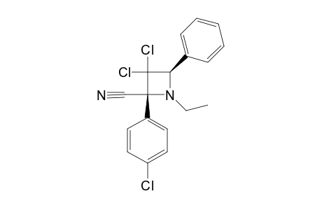 3,3-Dichloro-2-(4-chlorophenyl)-2-cyano-1-ethyl-4-phenylazetidine
