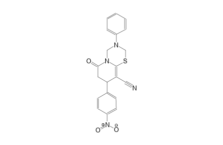 2H,6H-pyrido[2,1-b][1,3,5]thiadiazine-9-carbonitrile, 3,4,7,8-tetrahydro-8-(4-nitrophenyl)-6-oxo-3-phenyl-