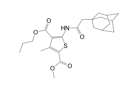 2-methyl 4-propyl 5-[(1-adamantylacetyl)amino]-3-methyl-2,4-thiophenedicarboxylate