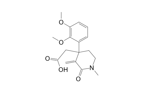 4-(Carboxymethyl)-4-(2,3-dimethoxyphenyl)-1-methyl-3-methylene-2-piperidinone