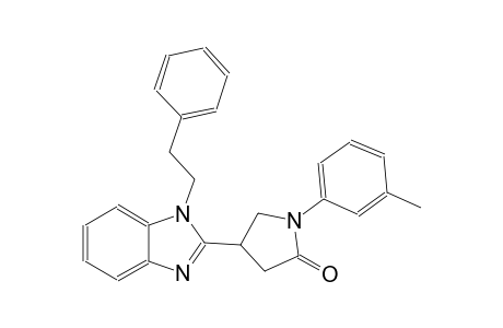 1-(3-methylphenyl)-4-[1-(2-phenylethyl)-1H-benzimidazol-2-yl]-2-pyrrolidinone