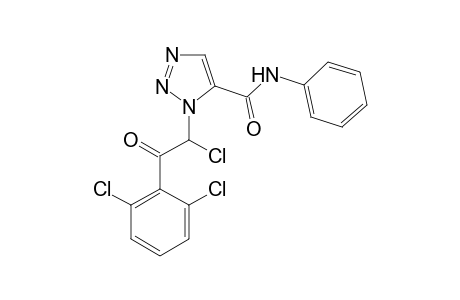 (+-)-1-(1-Chloro-2-(2,6-dichlorophenyl)-2-oxoethyl)-N-phenyl-1H-1,2,3-trizole-5-carboxamide