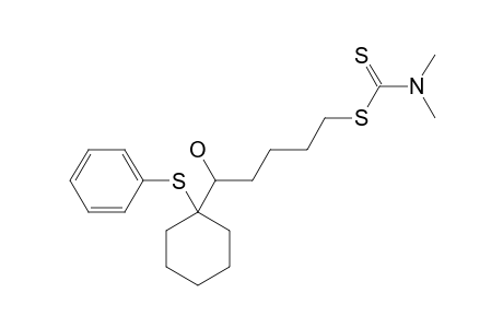 1-(N,N-Dimethyldithiocarbamoyl)-5-hydroxy-5-[1'-(phenylsulfanyl)cyclohexyl]pentane
