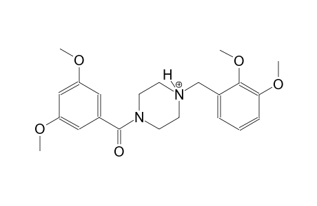 1-(3,5-dimethoxybenzoyl)-4-(2,3-dimethoxybenzyl)piperazin-4-ium