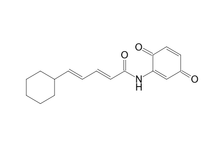 (2E,4E)-5-cyclohexyl-N-(3,6-diketocyclohexa-1,4-dien-1-yl)penta-2,4-dienamide