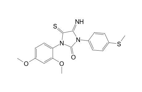 1-(2,4-Dimethoxyphenyl)-4-imino-3-(4-(methylthio)phenyl)-5-thioxoimidazolidin-2-one