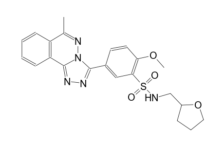 2-methoxy-5-(6-methyl[1,2,4]triazolo[3,4-a]phthalazin-3-yl)-N-(tetrahydro-2-furanylmethyl)benzenesulfonamide