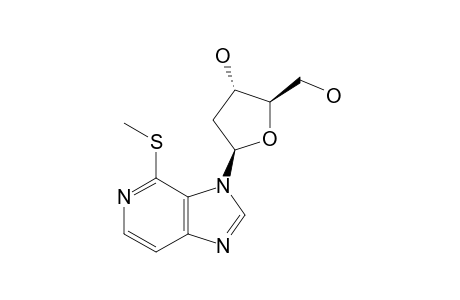3-(2'-DEOXY-BETA-D-ERYTHRO-PENTOFURANOSYL)-4-(METHYLTHIO)-1H-IMIDAZO-[4,5-C]-PYRIDINE