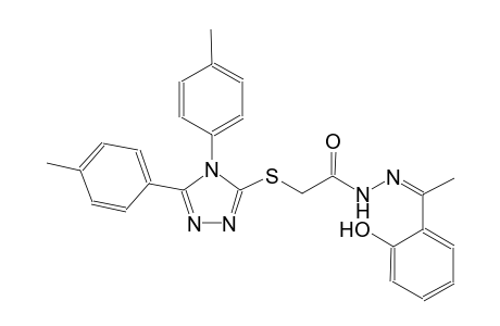 2-{[4,5-bis(4-methylphenyl)-4H-1,2,4-triazol-3-yl]sulfanyl}-N'-[(Z)-1-(2-hydroxyphenyl)ethylidene]acetohydrazide