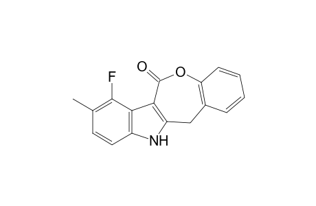 [5H,11H)-[1]-(3'-Methyl)benzoxepino[4,3-b]-(4'-fluoro)indol-6-one