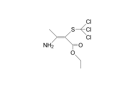 Ethyl 3-amino-2-(trichloromethyl-thio)-crotonate