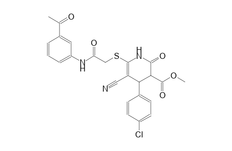 3-pyridinecarboxylic acid, 6-[[2-[(3-acetylphenyl)amino]-2-oxoethyl]thio]-4-(4-chlorophenyl)-5-cyano-1,2,3,4-tetrahydro-2-oxo-, methyl ester
