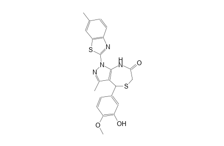 1H-pyrazolo[3,4-e][1,4]thiazepin-7(6H)-one, 4,8-dihydro-4-(3-hydroxy-4-methoxyphenyl)-3-methyl-1-(6-methyl-2-benzothiazolyl)-