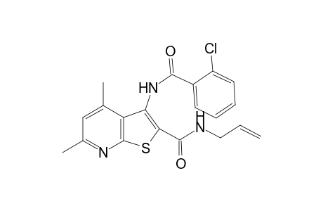 3-[(2-chlorobenzoyl)amino]-4,6-dimethyl-N-prop-2-enylthieno[2,3-b]pyridine-2-carboxamide