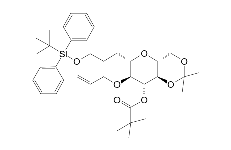2,6-Anhydro-9-O-(tert-butyldimethylsilyl)-7,8-dideoxy-1,3-O-isopropylidene-4-O-(2,2-dimethylpropionyl)-D-gluco-L-glycero-nonit-7-yl allyl ether