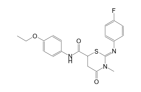 (2Z)-N-(4-ethoxyphenyl)-2-[(4-fluorophenyl)imino]-3-methyl-4-oxotetrahydro-2H-1,3-thiazine-6-carboxamide