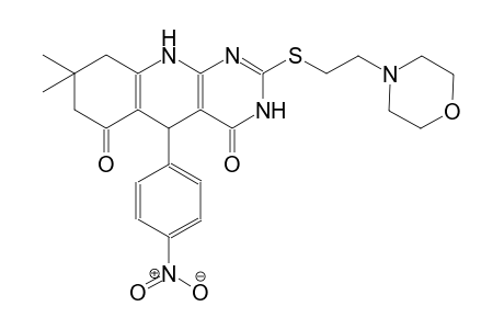 pyrimido[4,5-b]quinoline-4,6(3H,7H)-dione, 5,8,9,10-tetrahydro-8,8-dimethyl-2-[[2-(4-morpholinyl)ethyl]thio]-5-(4-nitrophenyl)-